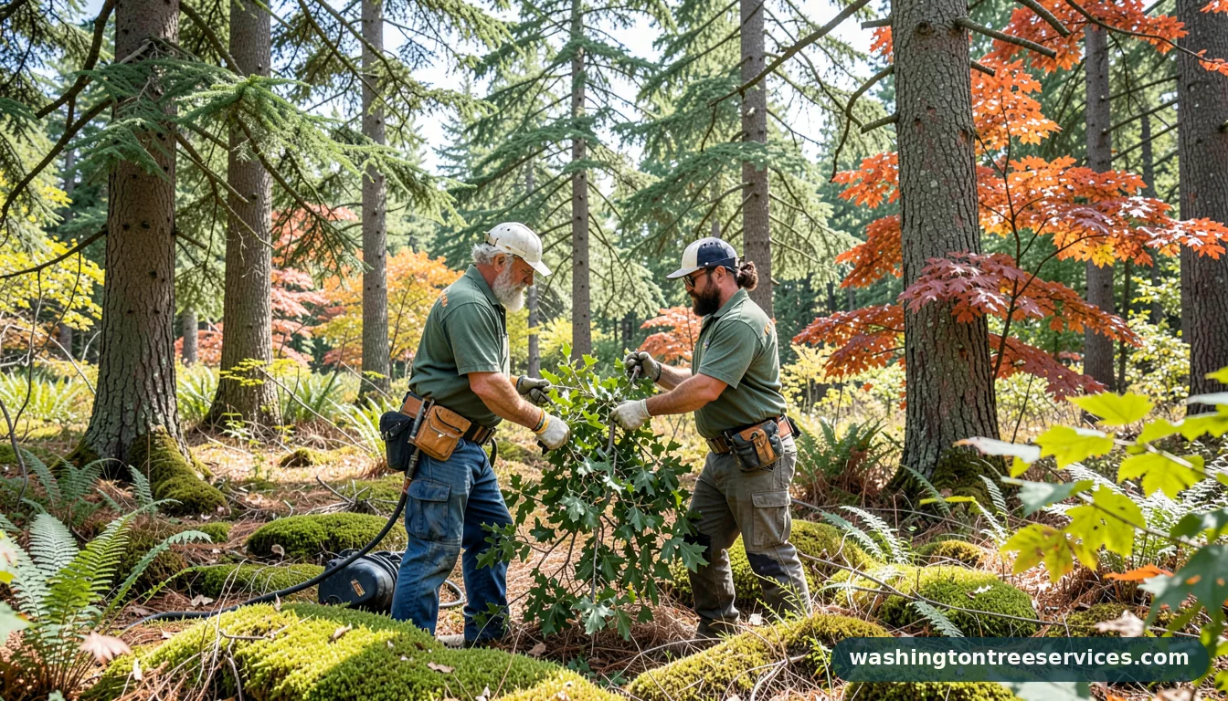 Completed holly trimming project by Washington Tree Services holly trimming - completed tree work by Washington Tree Services