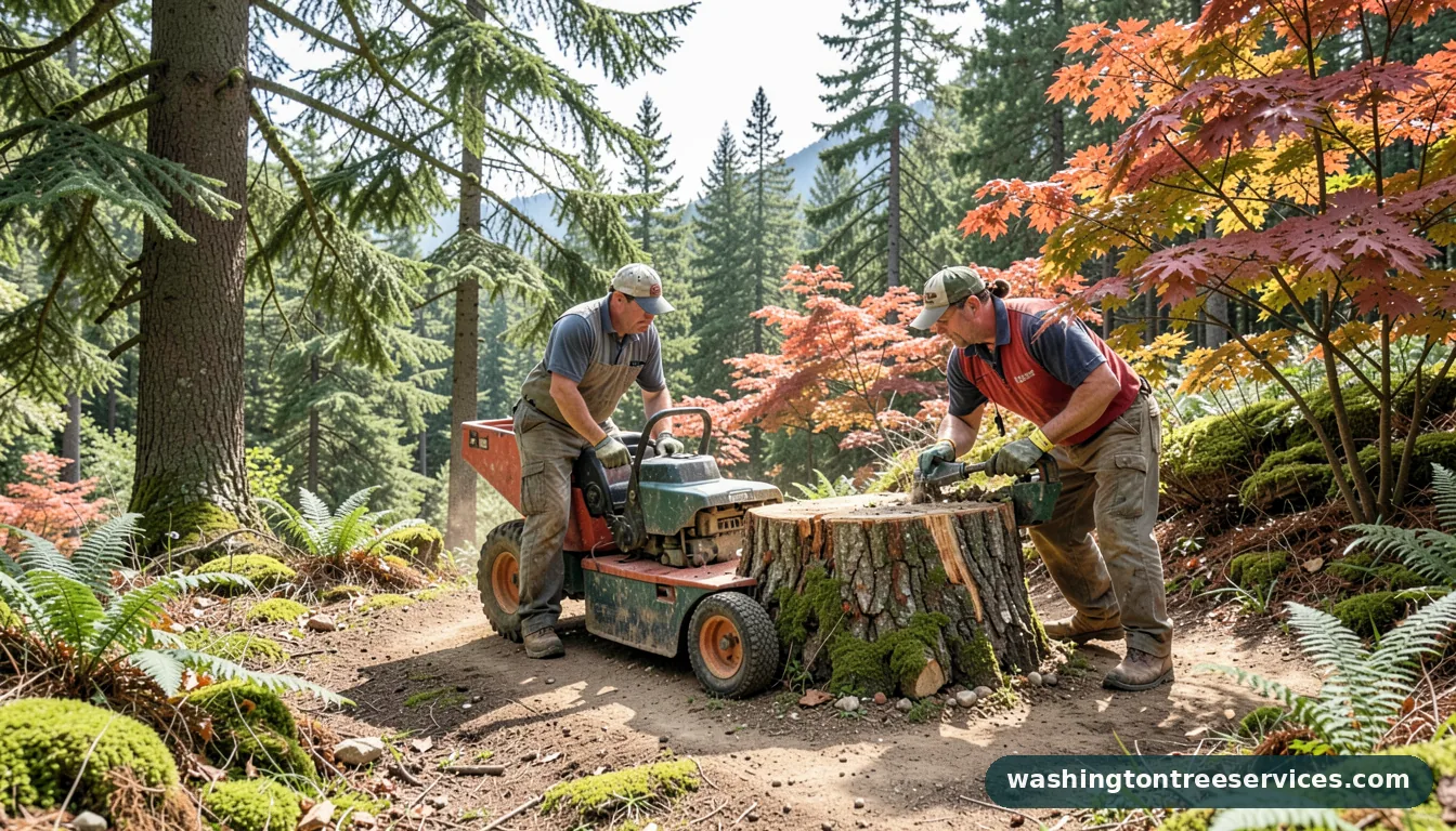 Completed how big of a stump grinder do i need project by Washington Tree Services how big of a stump grinder do i need - completed tree work by Washington Tree Services