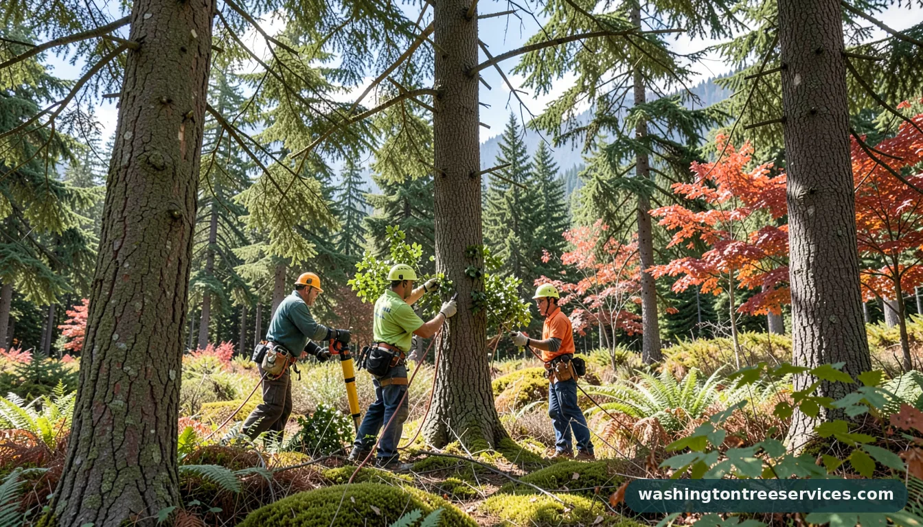 how do you get rid of mistletoe in a tree - tree service equipment and crew in Washington