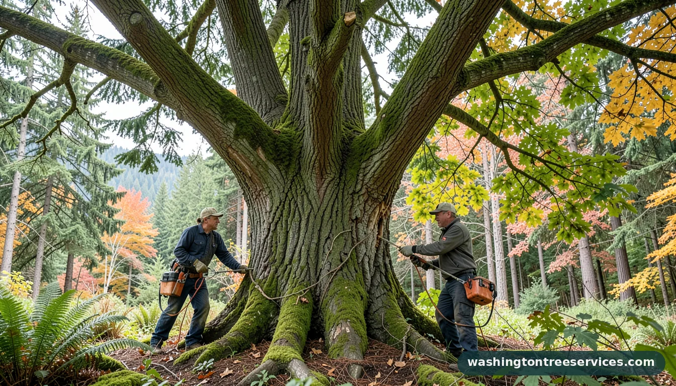 how do you prune a large tree - completed tree work by Washington Tree Services