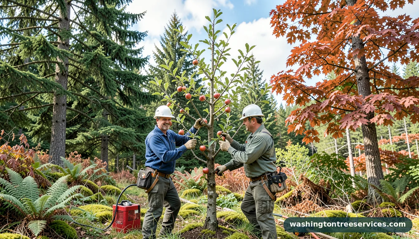 how do you prune an apple tree - certified arborists at work in Washington