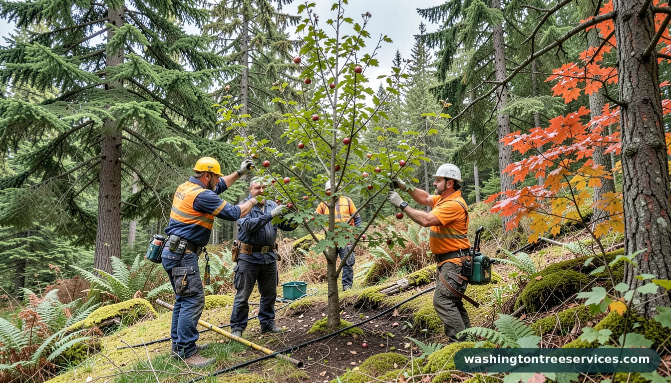 how do you prune an apple tree - tree service equipment and crew in Washington