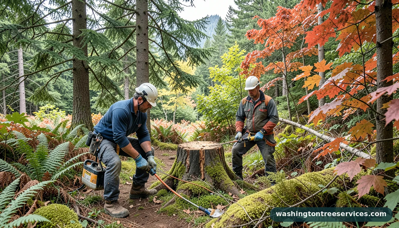 how do you remove a tree stump - certified arborists at work in Washington