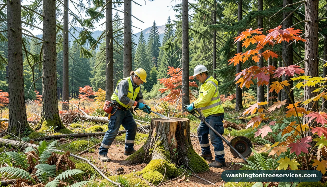 Professional equipment for how get rid tree stump in Washington how get rid tree stump - tree service equipment and crew in Washington