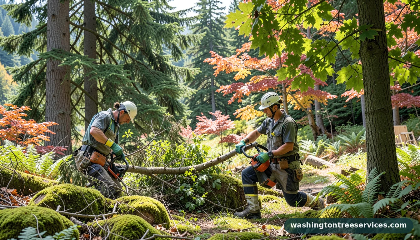 how much cost to remove a tree - certified arborists at work in Washington