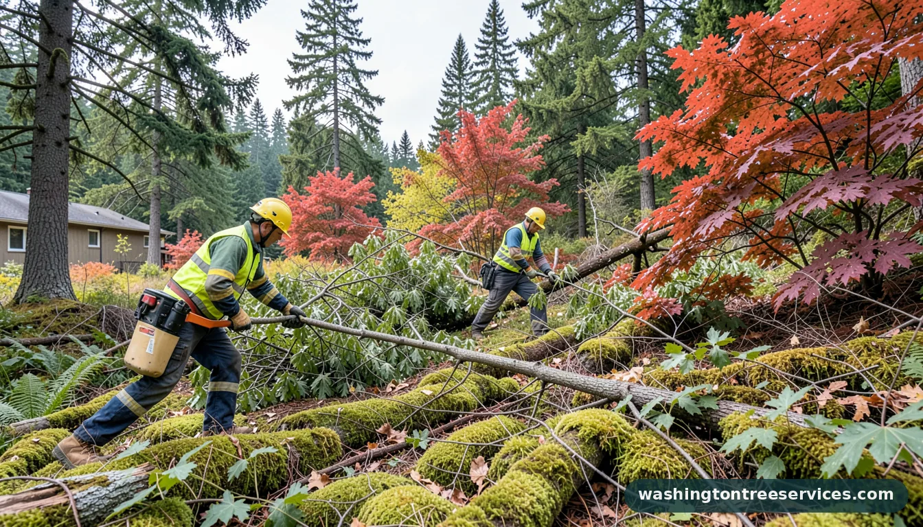 how much cost to remove a tree - completed tree work by Washington Tree Services