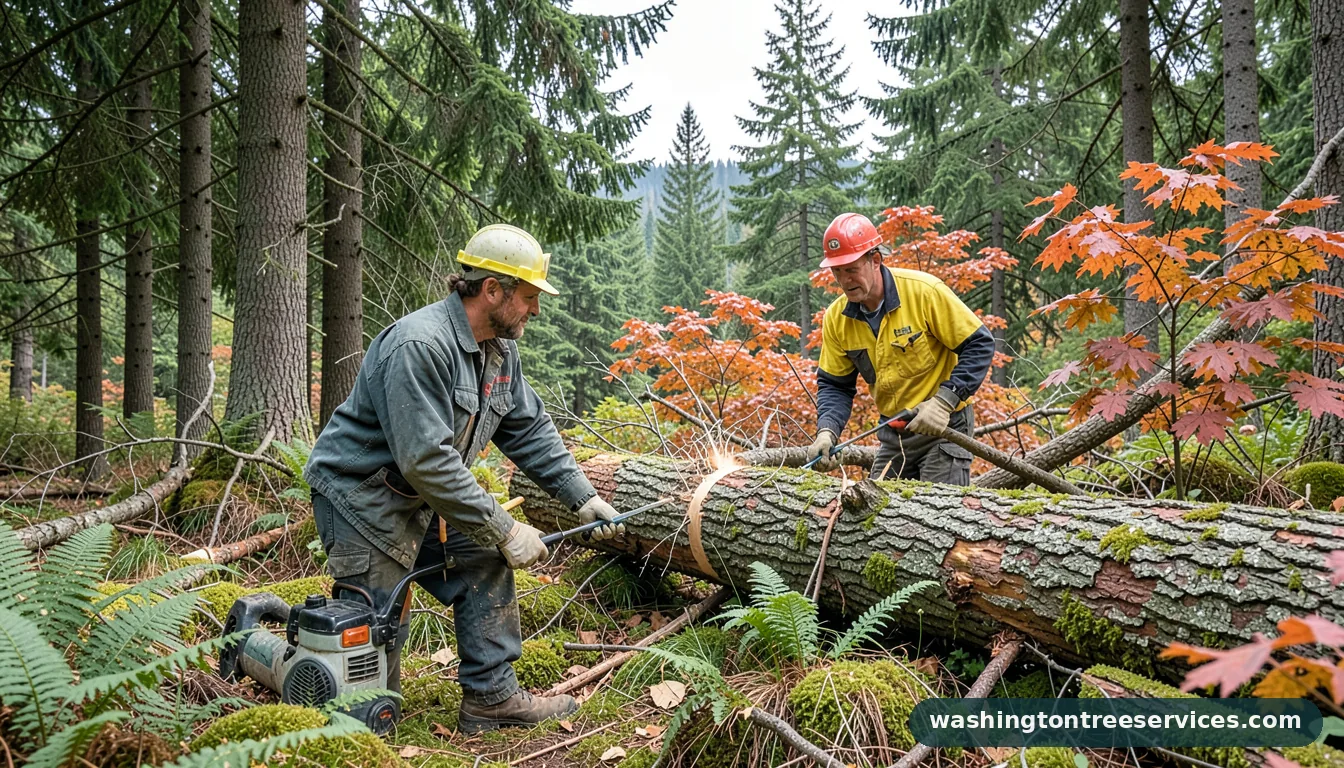 how much does cutting a tree down cost - certified arborists at work in Washington