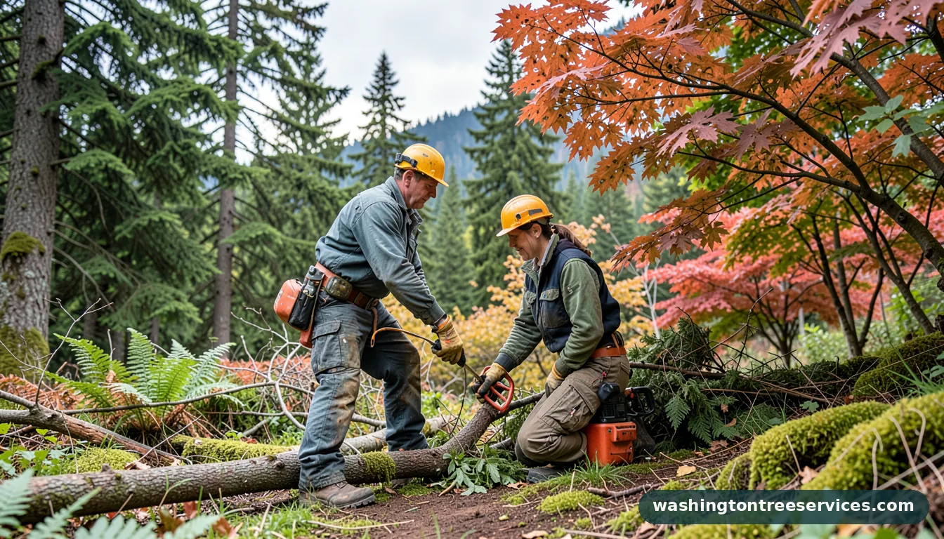 how much does it cost for tree trimming - certified arborists at work in Washington