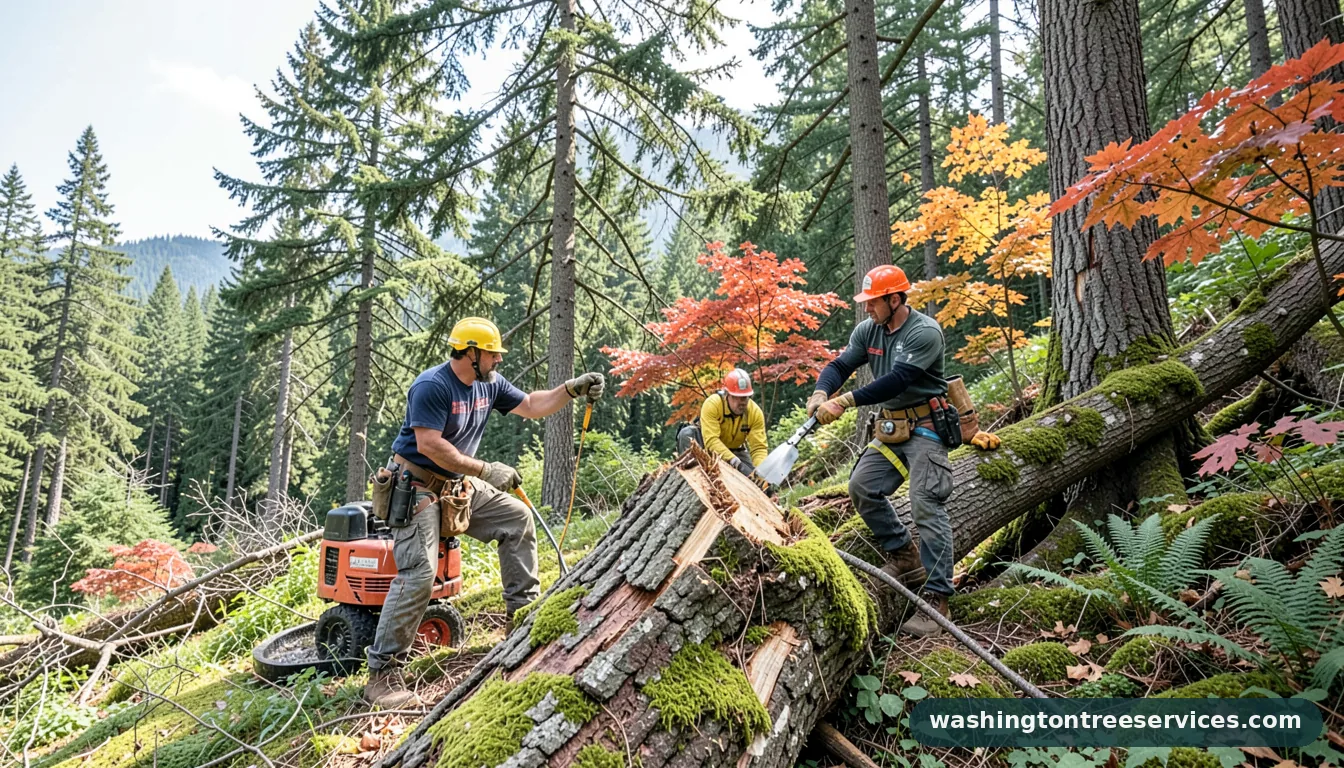 how much does it cost to cut down a tree - certified arborists at work in Washington