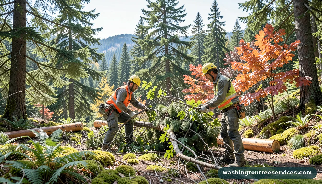 how much does it cost to cut down a tree - completed tree work by Washington Tree Services