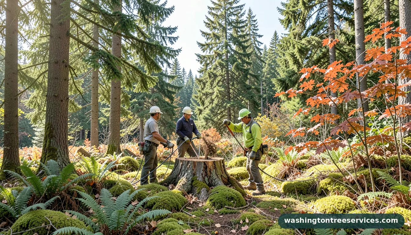 Completed how much does it cost to grind a stump project by Washington Tree Services how much does it cost to grind a stump - completed tree work by Washington Tree Services