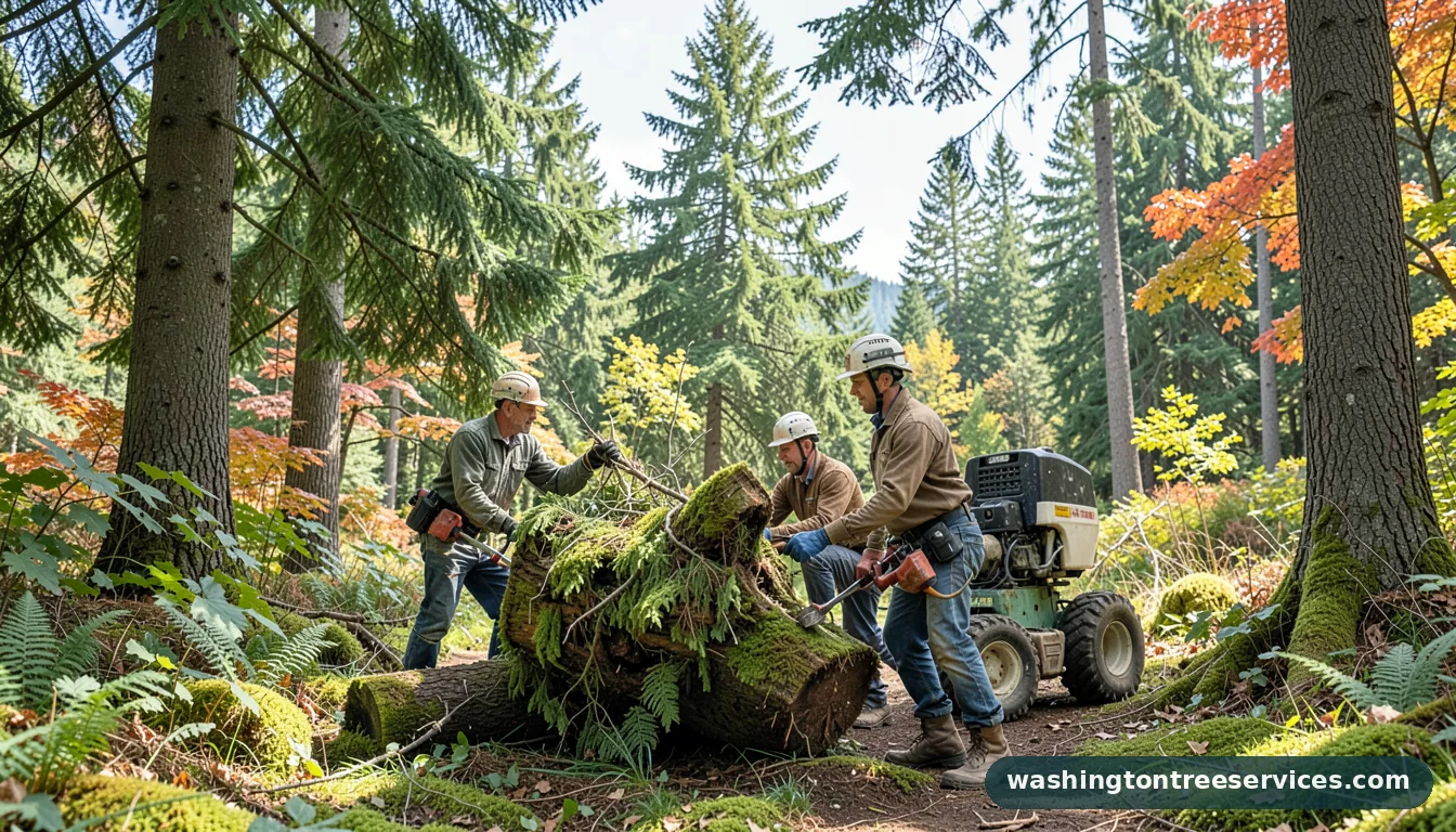 how much does it cost to move a large tree - certified arborists at work in Washington