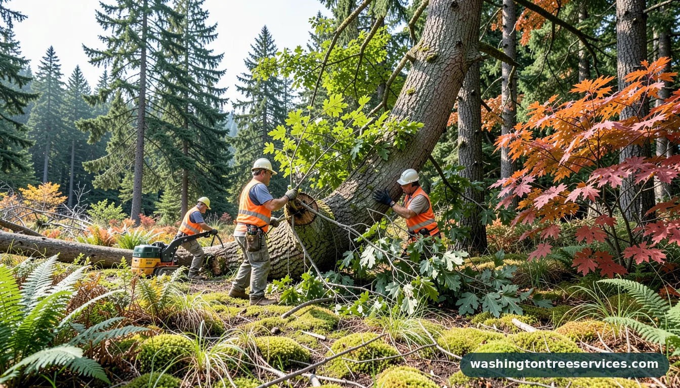 how much does it cost to move a large tree - completed tree work by Washington Tree Services