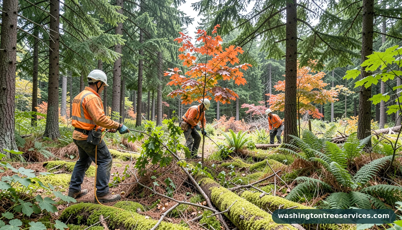 Professional equipment for how much does it cost to remove a small tree in Washington how much does it cost to remove a small tree - tree service equipment and crew in Washington