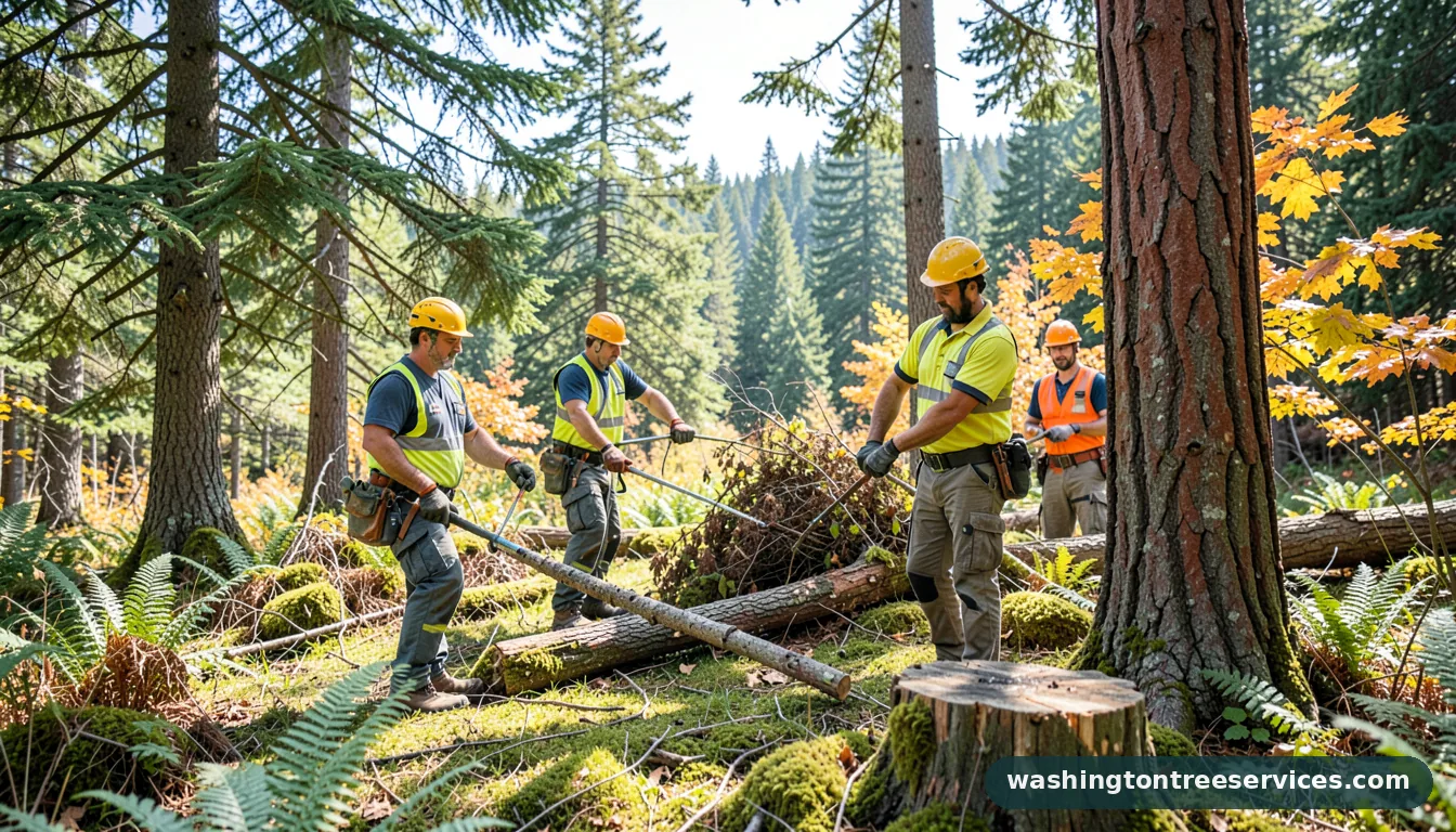 how much does it cost to remove a tree and stump - certified arborists at work in Washington