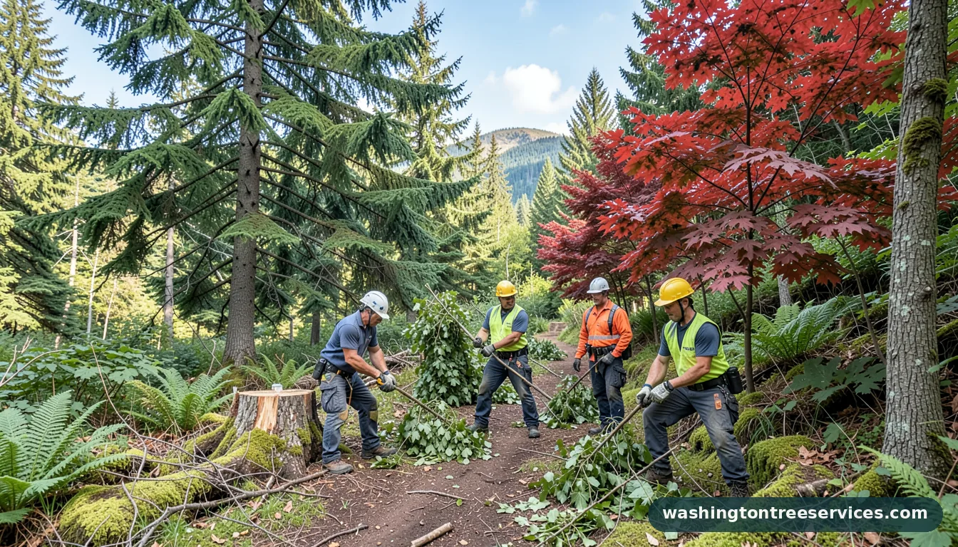 how much does it cost to remove a tree and stump - completed tree work by Washington Tree Services