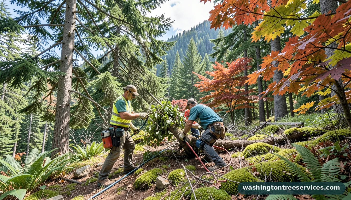 how much does it cost to remove a tree - certified arborists at work in Washington