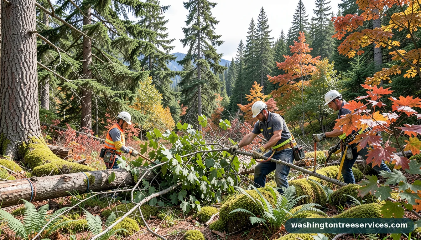 Professional equipment for how much does it cost to take a tree down in Washington how much does it cost to take a tree down - tree service equipment and crew in Washington