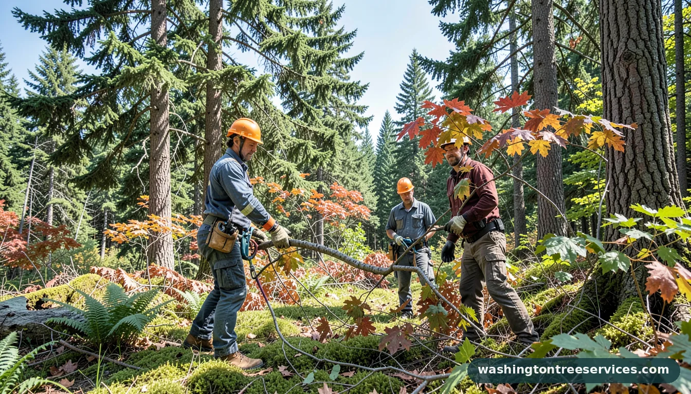 Professional equipment for how much does tree removal cost in Washington how much does tree removal cost - tree service equipment and crew in Washington