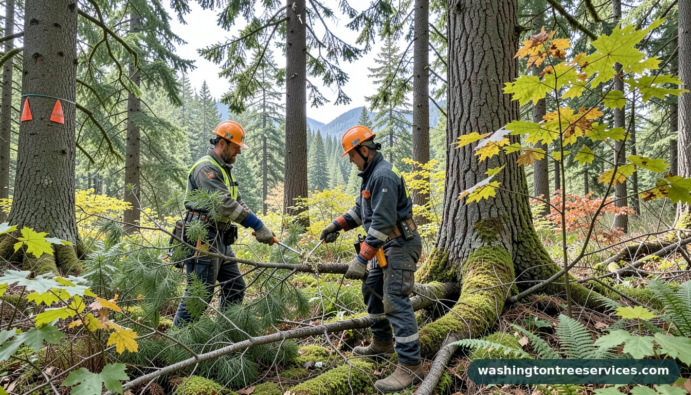 Professional equipment for how much does tree trimming cost in Washington how much does tree trimming cost - tree service equipment and crew in Washington