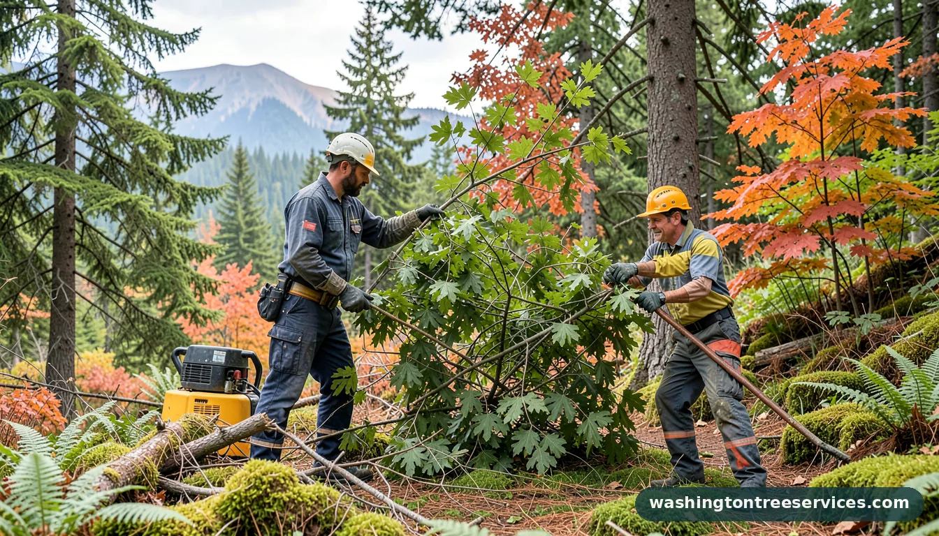 Certified arborists handling how much for an arborist to trim a tree in Washington how much for an arborist to trim a tree - certified arborists at work in Washington