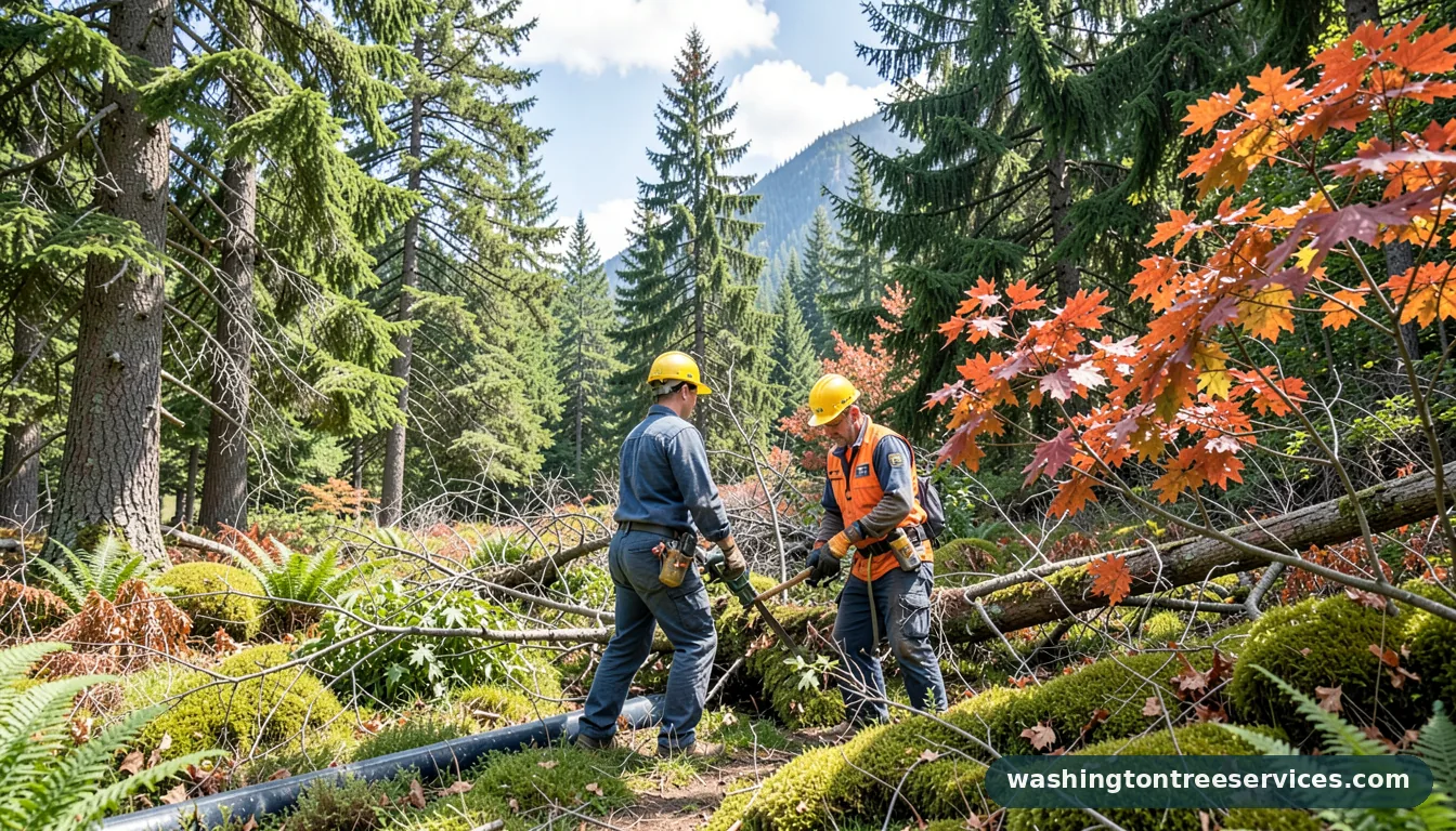 how much for tree trimming - tree service equipment and crew in Washington