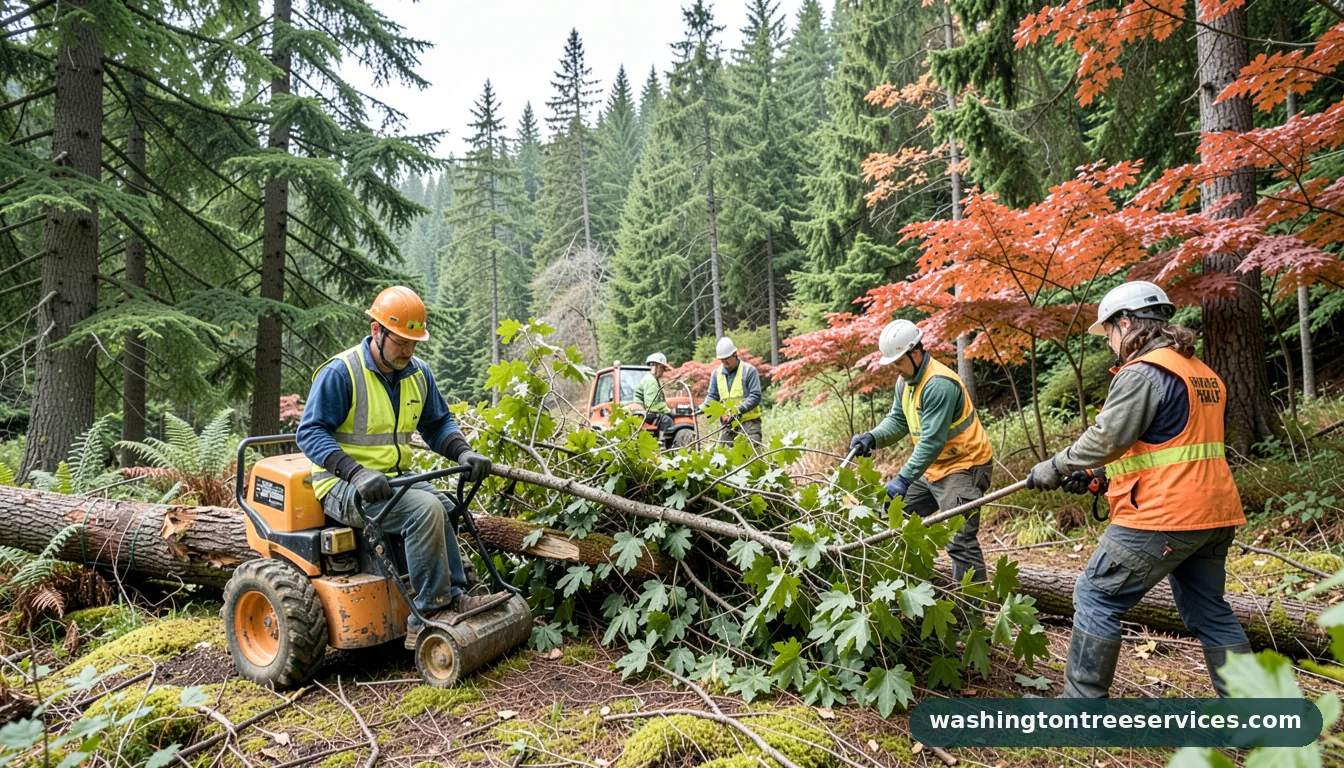 Certified arborists handling how much is it to cut down a tree in Washington how much is it to cut down a tree - certified arborists at work in Washington