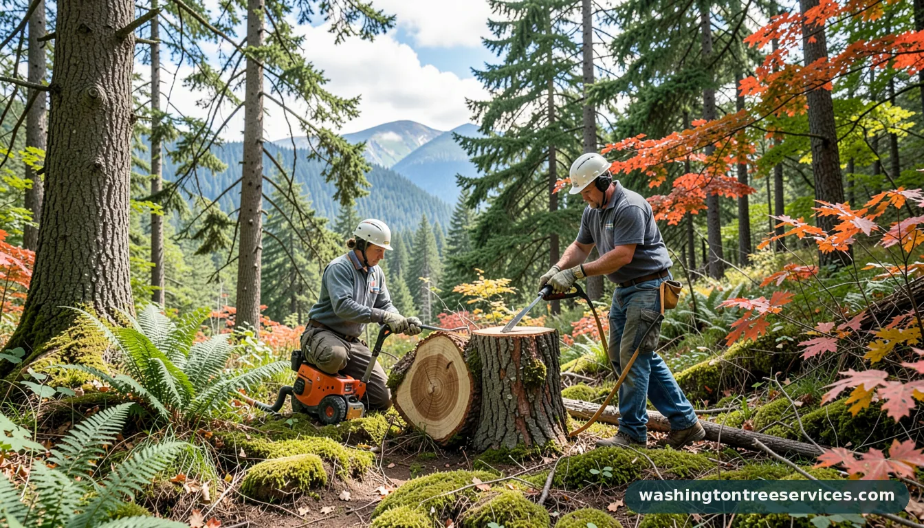 Professional equipment for how much is it to cut down a tree in Washington how much is it to cut down a tree - tree service equipment and crew in Washington