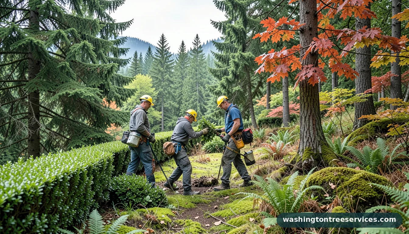 Certified arborists handling how much is it to trim hedges in Washington how much is it to trim hedges - certified arborists at work in Washington