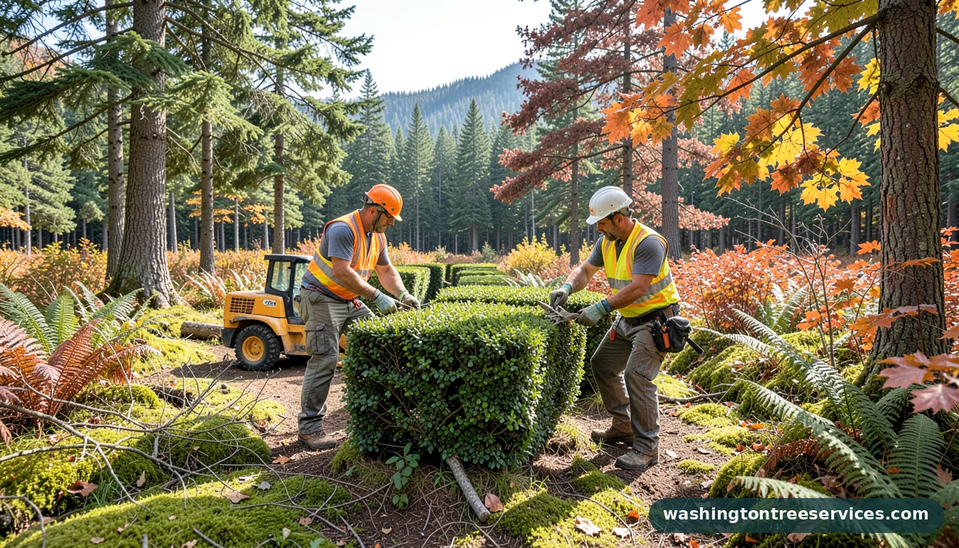 Professional equipment for how much is it to trim hedges in Washington how much is it to trim hedges - tree service equipment and crew in Washington