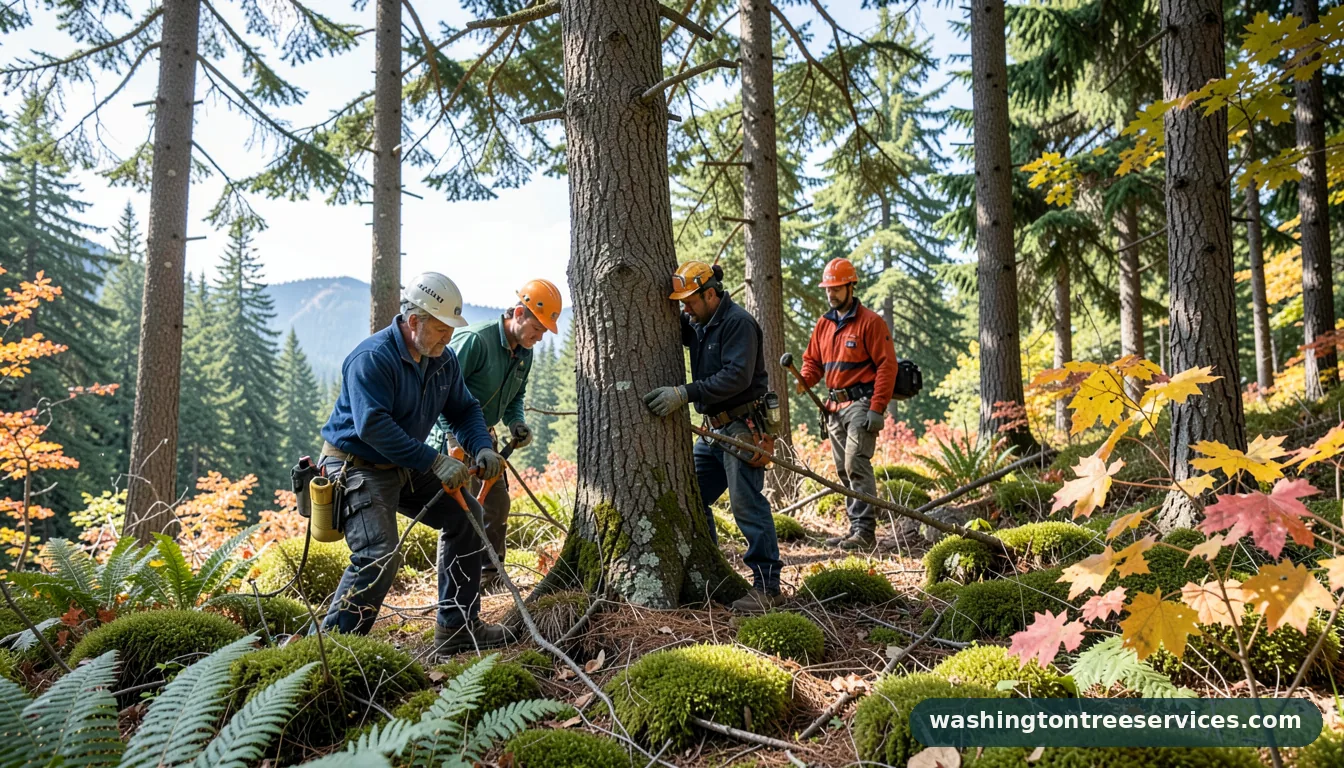 how much to cut down a tree - certified arborists at work in Washington