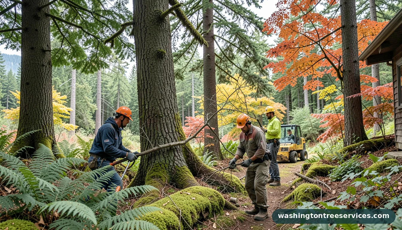 how much to cut down a tree - completed tree work by Washington Tree Services