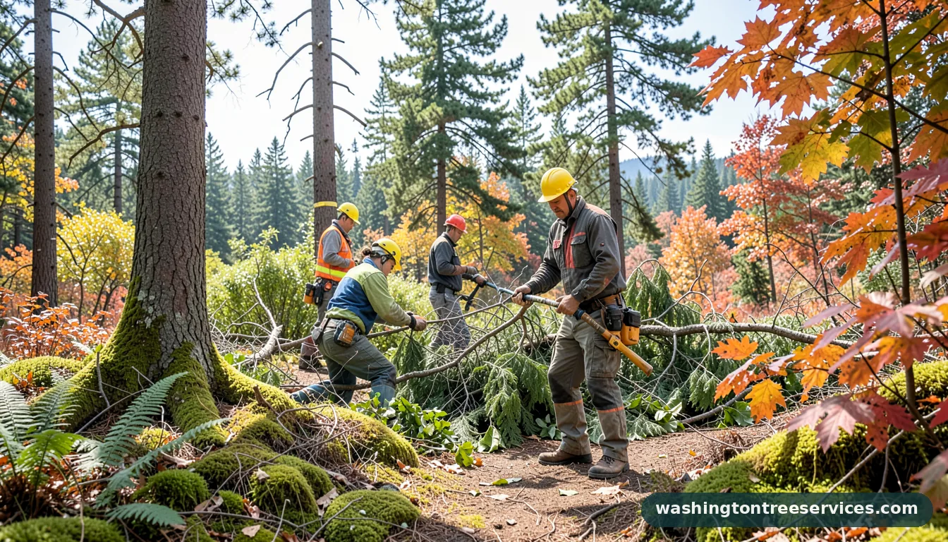 how much to pay for tree removal - certified arborists at work in Washington