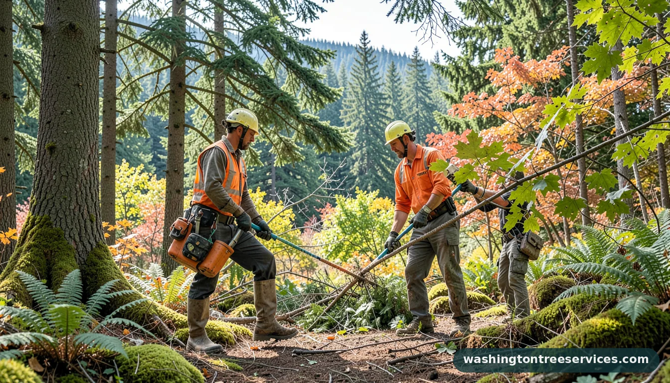 how much to pay for tree removal - tree service equipment and crew in Washington