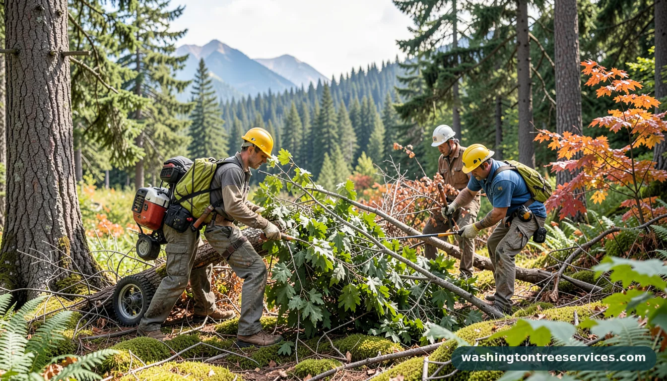 how much to remove a tree - certified arborists at work in Washington