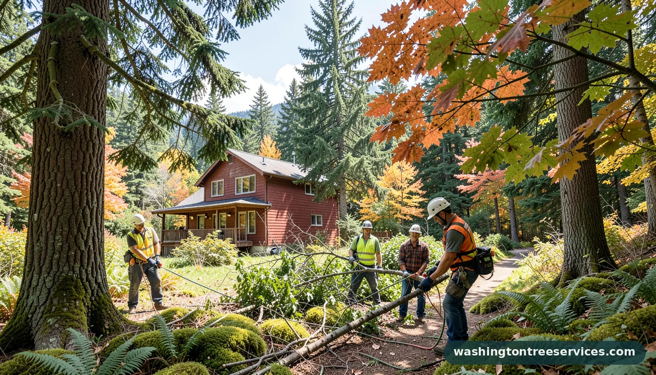 how much to remove a tree - completed tree work by Washington Tree Services