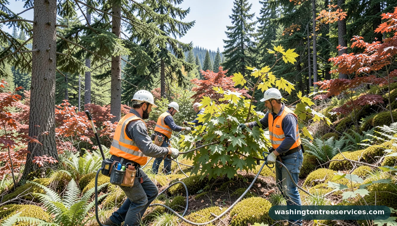 how to care for maple trees - tree service equipment and crew in Washington
