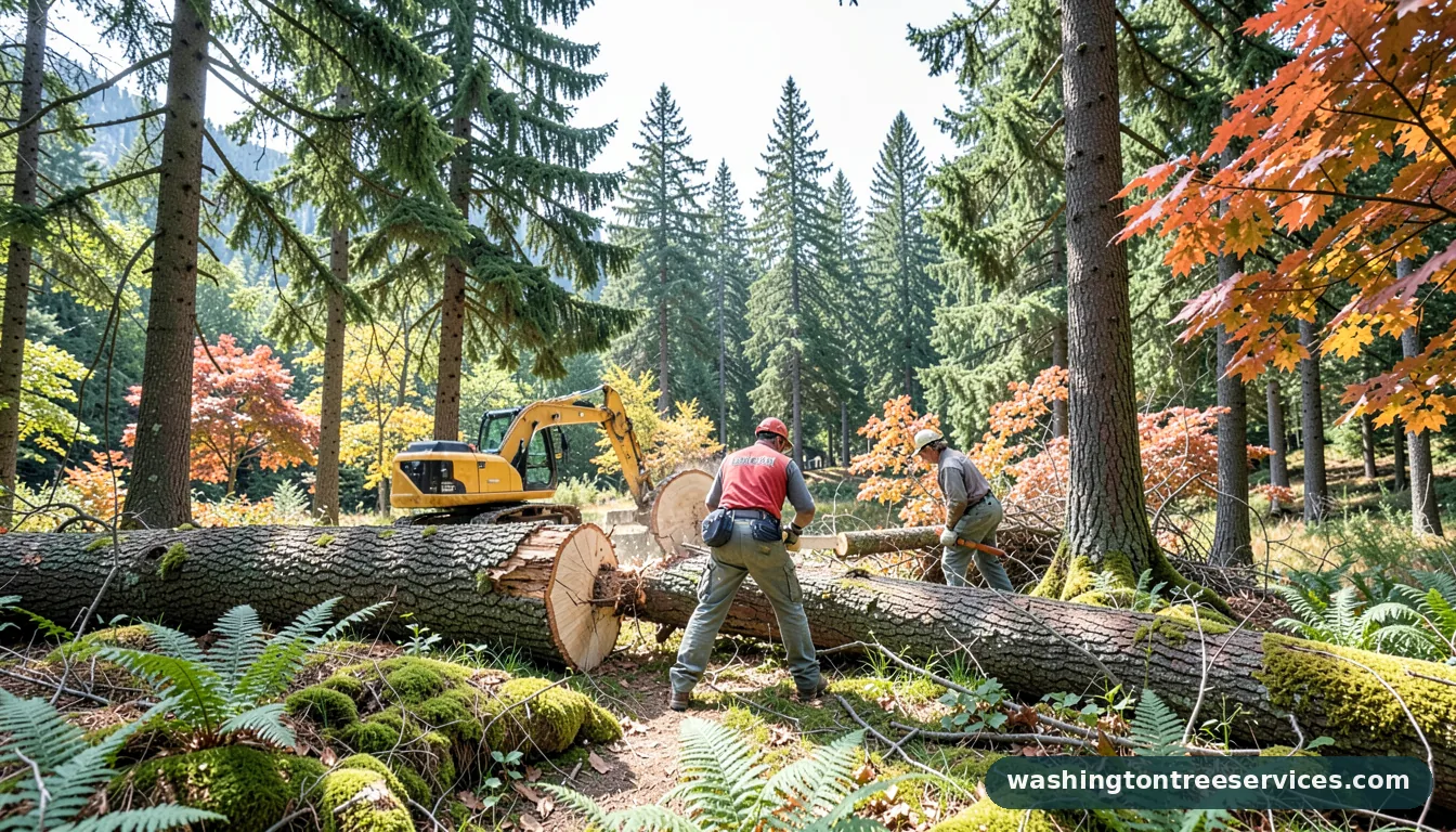 how to chop a tree down - professional tree service in Washington