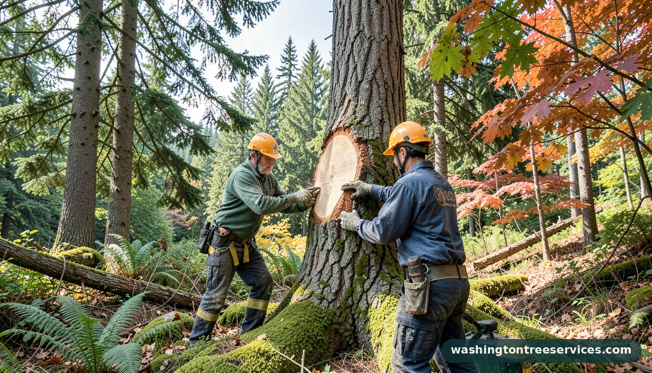 Completed how to chop a tree project by Washington Tree Services how to chop a tree - completed tree work by Washington Tree Services