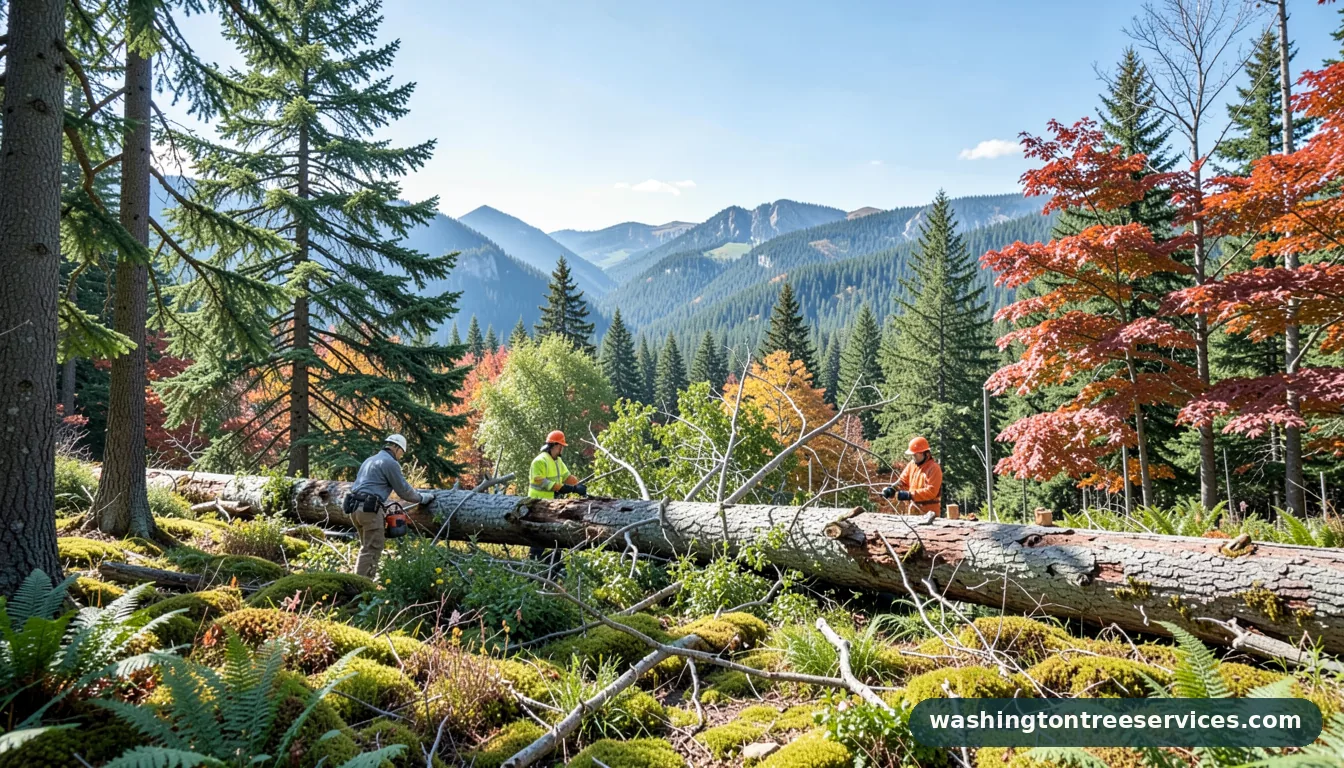 how to clear a fallen tree - professional tree service in Washington