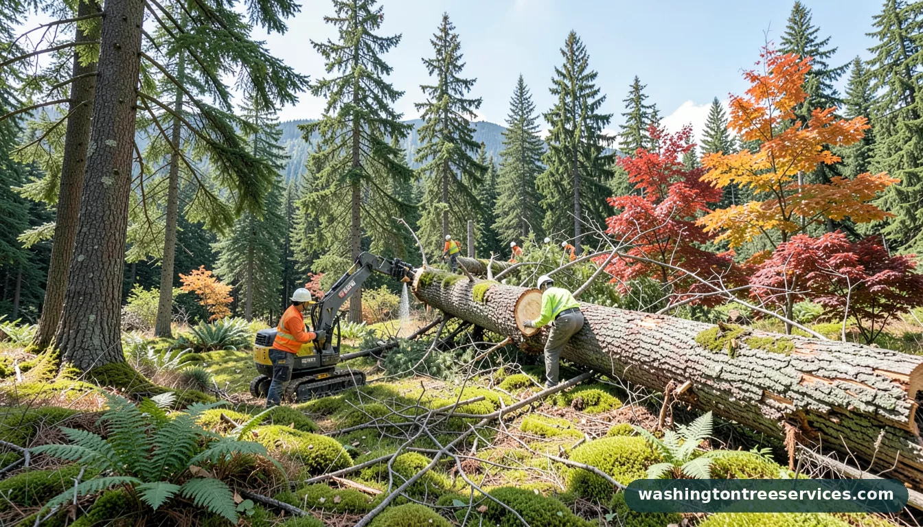 how to cut a big tree down - professional tree service in Washington