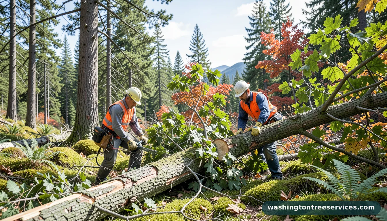 Professional equipment for how to cut a tree to make it fall in a certain direction in Washington how to cut a tree to make it fall in a certain direction - tree service equipment and crew in Washington