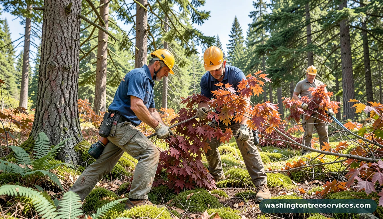 Professional equipment for how to cut back japanese maple in Washington how to cut back japanese maple - tree service equipment and crew in Washington
