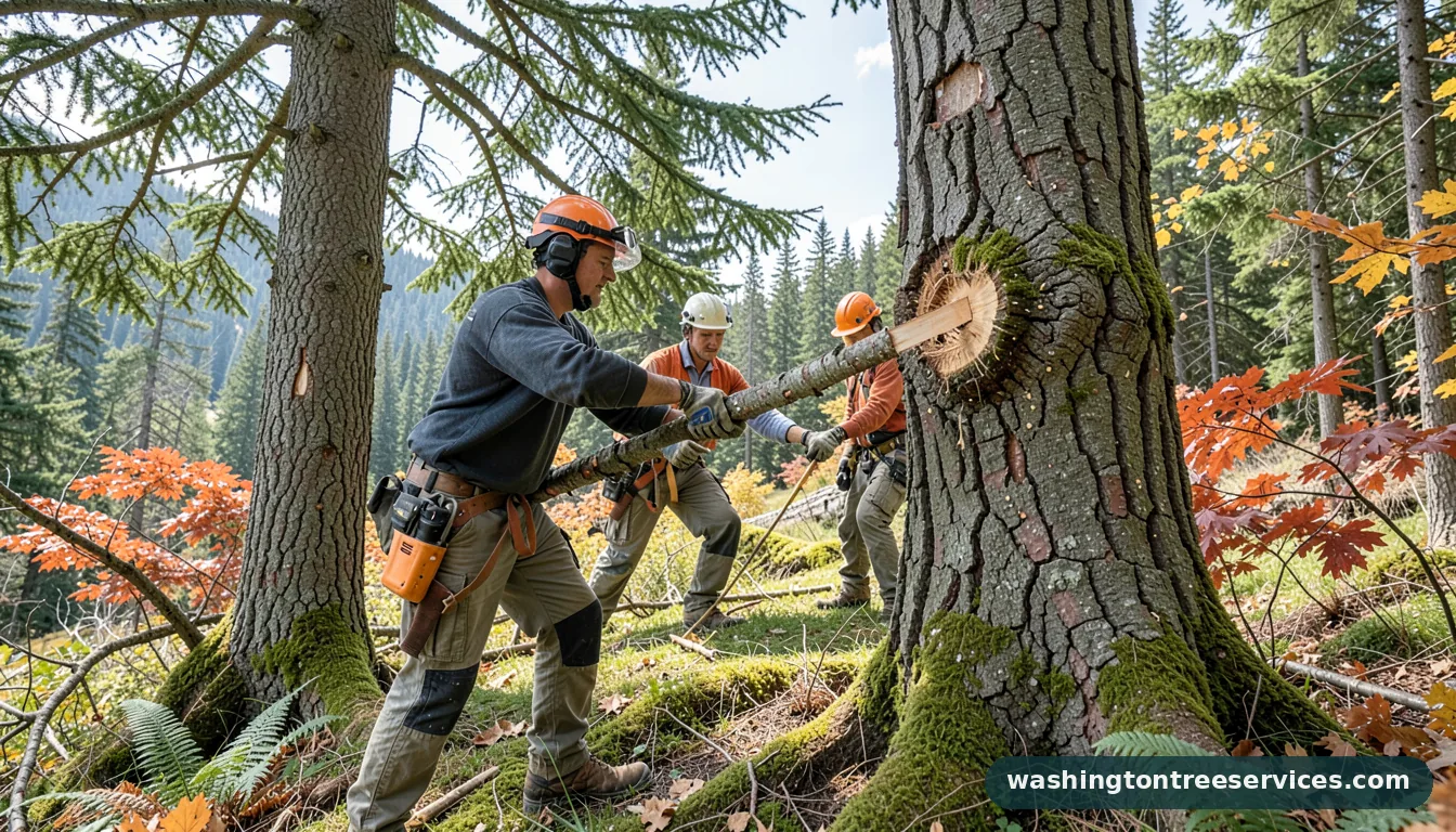 Professional equipment for how to cut big limbs off tree in Washington how to cut big limbs off tree - tree service equipment and crew in Washington
