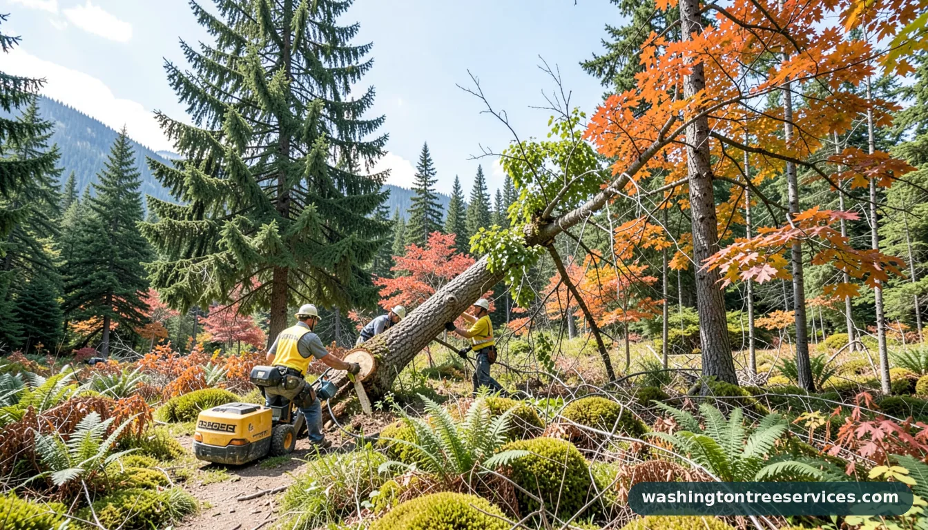 how to cut down a leaning tree in Washington | Washington Tree Services how to cut down a leaning tree - professional tree service in Washington
