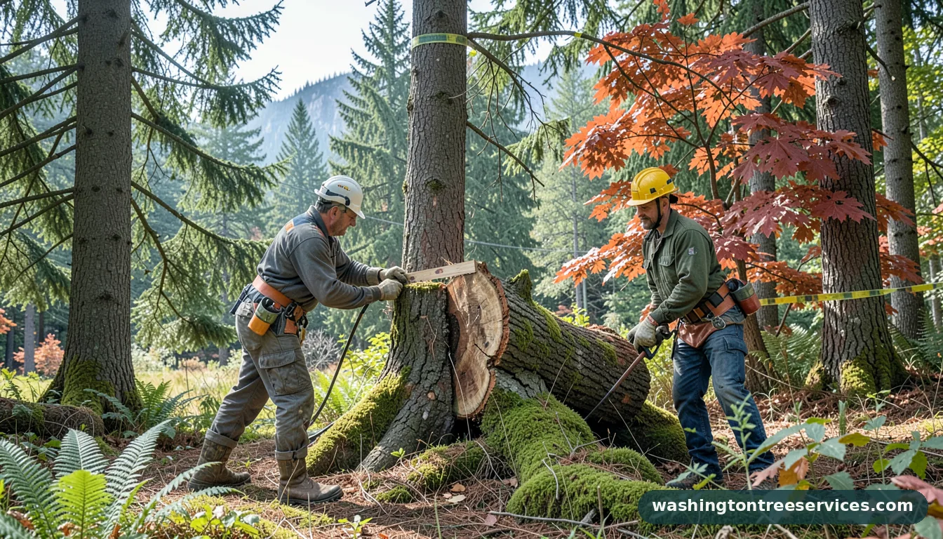Completed how to cut down trees project by Washington Tree Services how to cut down trees - completed tree work by Washington Tree Services