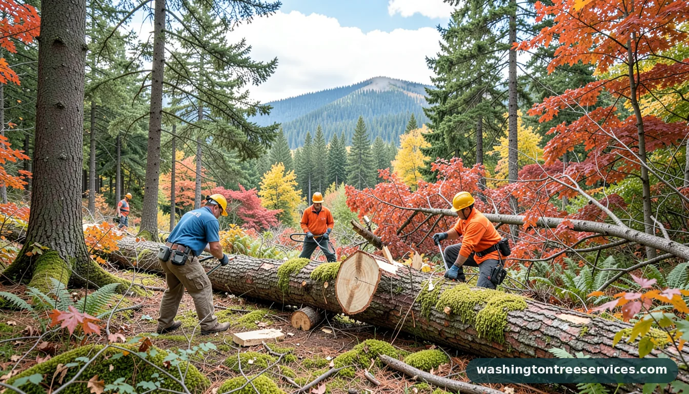 how to cut fallen trees - professional tree service in Washington