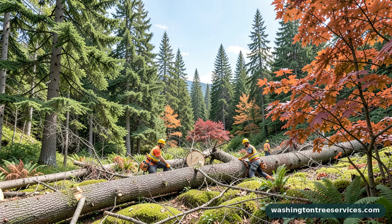 how to cut tree down - professional tree service in Washington