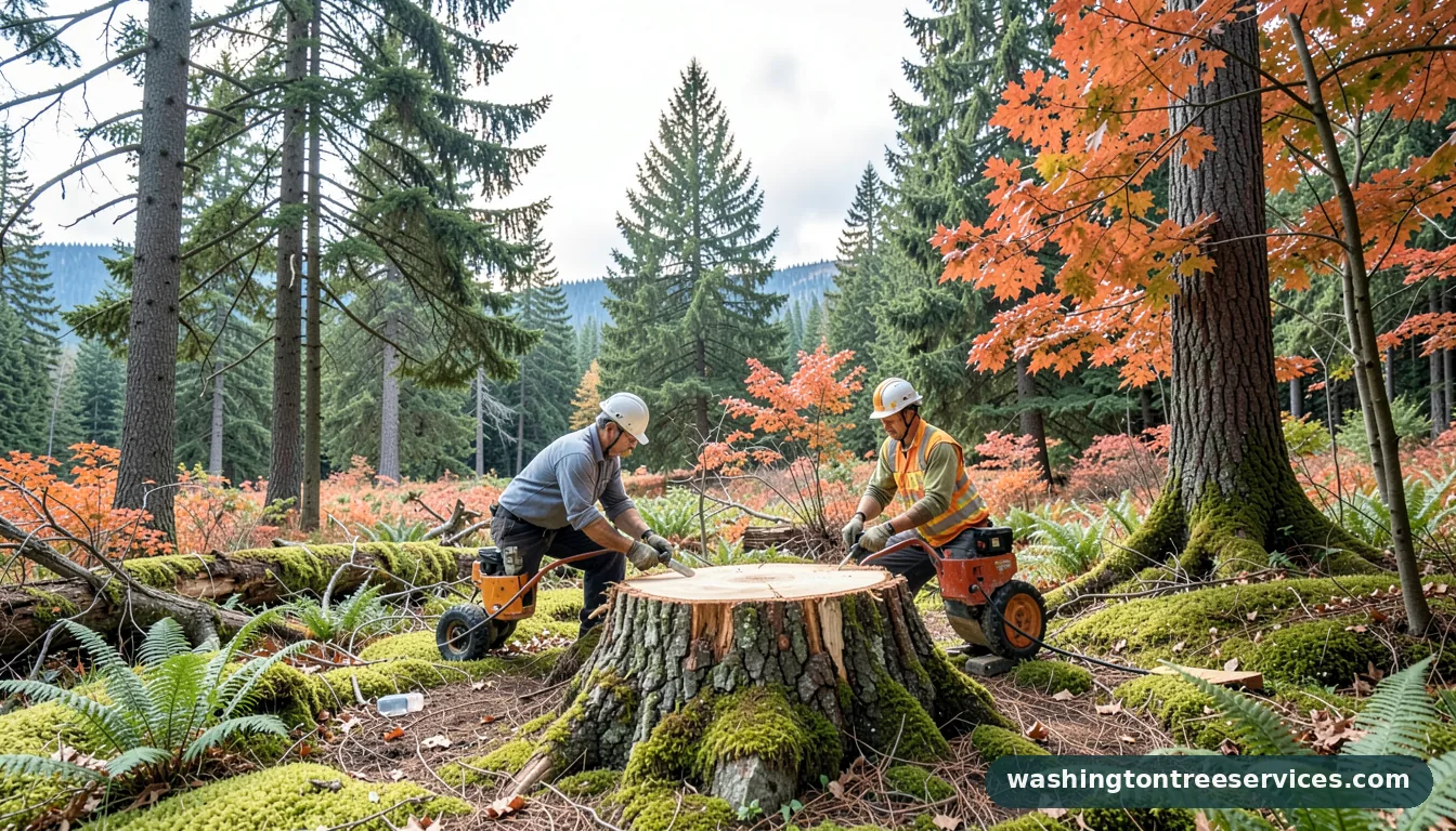 how to cut tree stump - professional tree service in Washington
