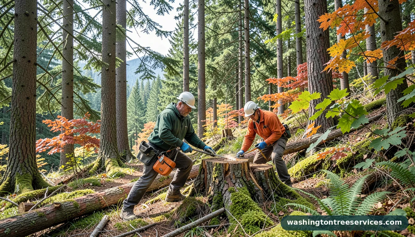 Certified arborists handling how to destroy tree stumps in Washington how to destroy tree stumps - certified arborists at work in Washington